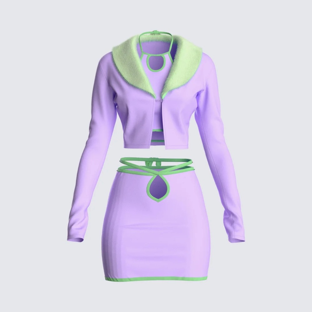 Purple and green set